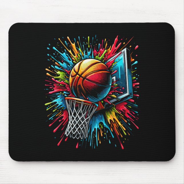 Colourful Sketll Hoop  Mouse Pad (Front)