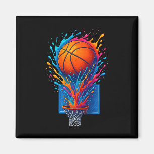 Colourful Sketll Splash Art Tee For Fans Magnet