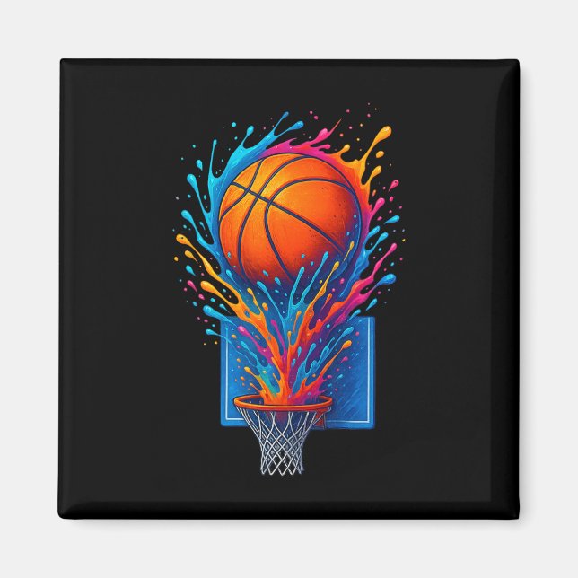 Colourful Sketll Splash Art Tee For Fans  Magnet (Front)