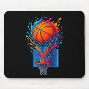 Colourful Sketll Splash Art Tee For Fans Mouse Pad
