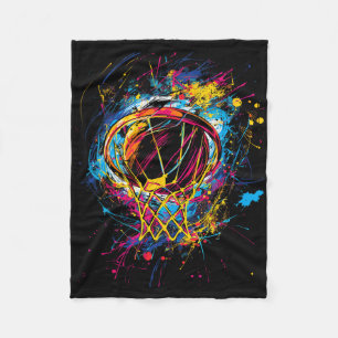 Colourful Sketll Tie Dye Colour  Fleece Blanket