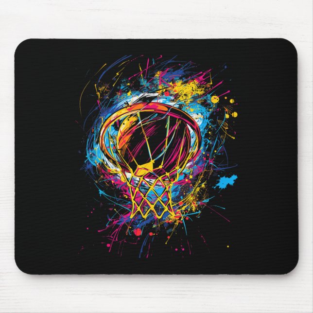 Colourful Sketll Tie Dye Colour  Mouse Pad (Front)