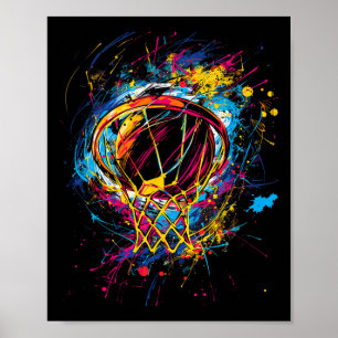 Colourful Sketll Tie Dye Colour Poster