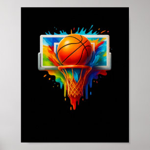 Colourful Sketll Tie Dye Colour Splash Poster
