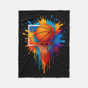 Colourful Sketll Tie Dye Funny Gift For Men Women Fleece Blanket
