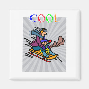 Colourful Skiing Artwork skiing designs skiing Magnet