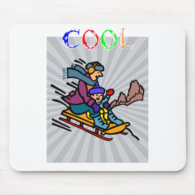Colourful Skiing Artwork | skiing designs | skiing Mouse Pad (Front)