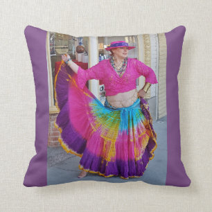 Colourful Skirt Dancer Cushion