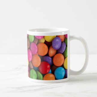 Colourful skittles candy coffee mug
