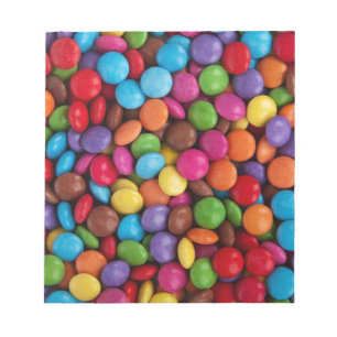 Colourful skittles candy notepad