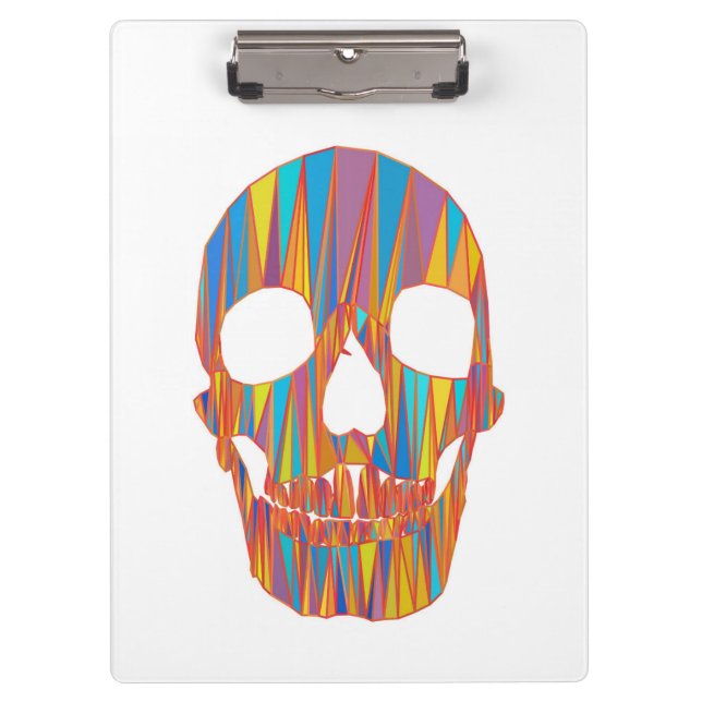 Colourful Skull Clipboard (Front)