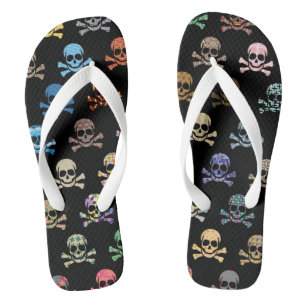 Colourful Skull & Crossbones Thongs