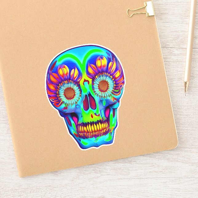 Colourful skull design (Notebook)