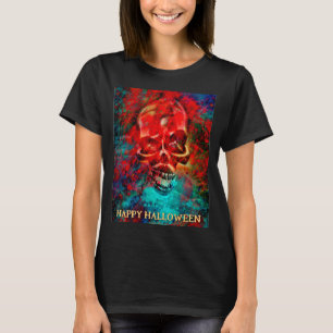 Colourful skull. Happy Halloween T-Shirt