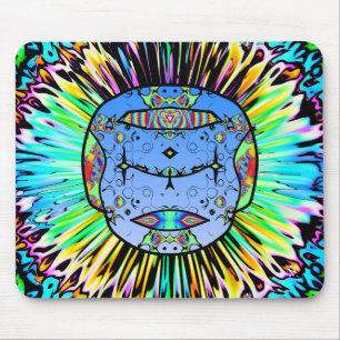 Colourful skull mouse pad