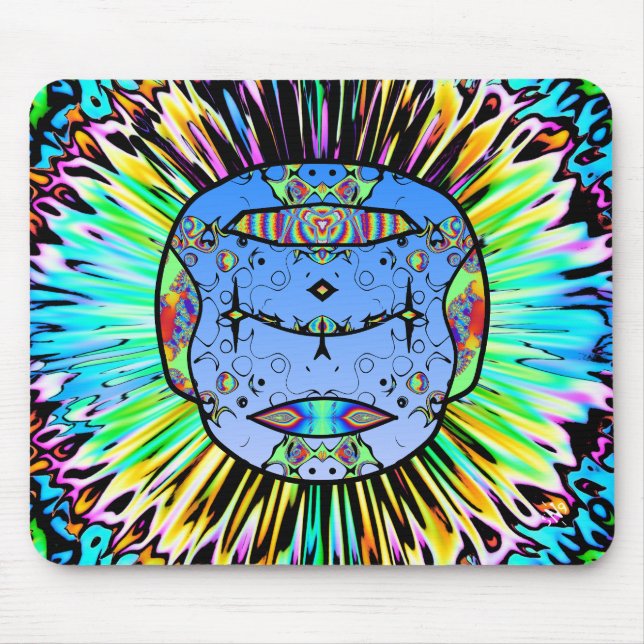 Colourful skull mouse pad (Front)