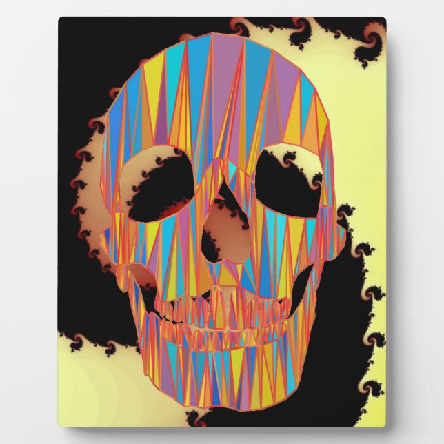 Colourful Skull Plaque (Front)