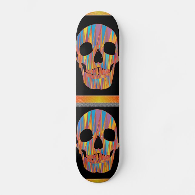 Colourful Skull Skateboard (Front)