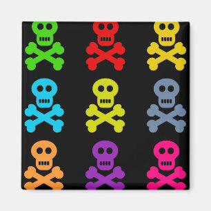 Colourful Skulls Magnet