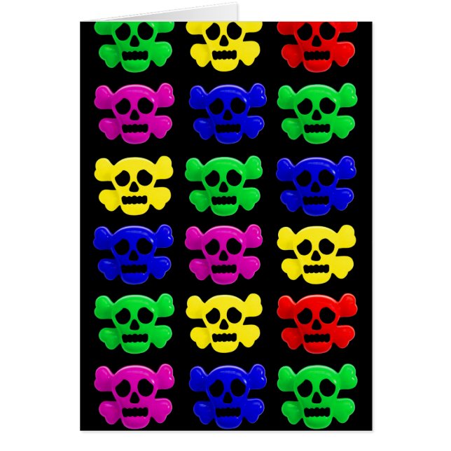 Colourful skulls pattern (Front)