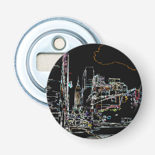 Colourful skyline in Manhattan Bottle Opener