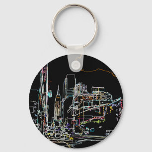 Colourful skyline in Manhattan Key Ring