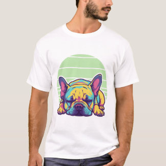 colourful sleeping french bulldog T-Shirt