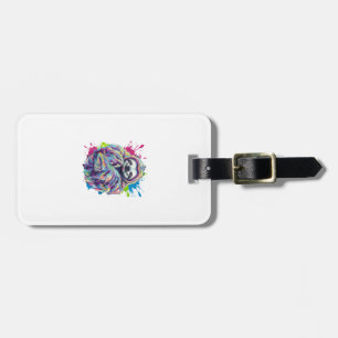 Colourful Sloth Cute Animal Art Funny Graphic Tee Luggage Tag