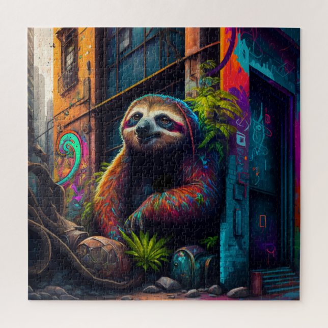 Colourful Sloth Puzzle (Vertical)