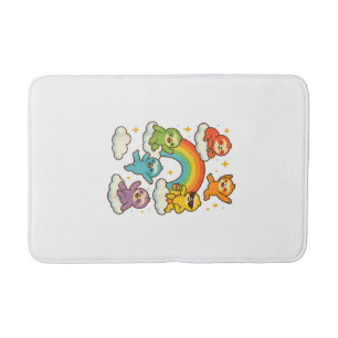Colourful Sloths With A Rainbow Kawaii Sloth T-Shi Bath Mat