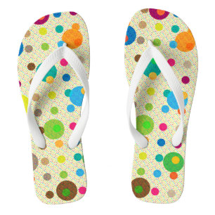 Colourful Small And Large Polka Dots Thongs