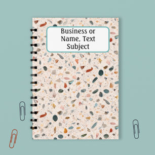 Colourful Small Bits & Speckle Terrazzo Pattern Notebook