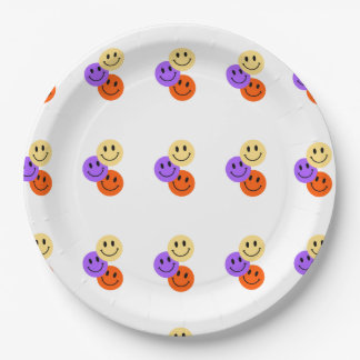 Colourful Smiley Face Paper Plate – Fun Party Tabl