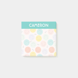 Colourful Smiling Happy Face Pattern Post-it Notes