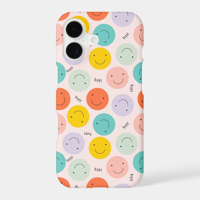 Colourful Smiling Happy Face Pattern Samsung Galaxy S21 Case (Back)