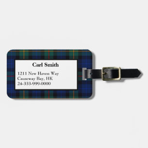 Colourful Smith Tartan Plaid Luggage Tag