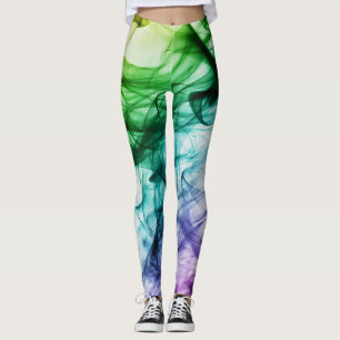 Colourful Smoke Art Design Leggings