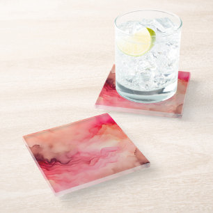 Colourful Smoke Art Glass Coaster