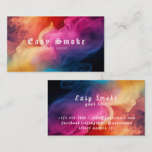 Colourful Smoke Vape Shop Business Card