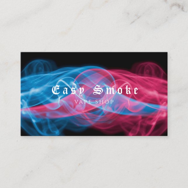 Colourful Smoke Vape Shop Business Card (Front)