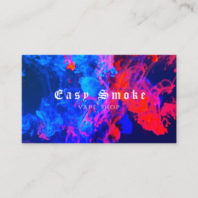 Colourful Smoke Vape Shop Business Card (Front)