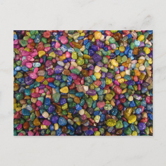 Colourful Smooth and Shiny Pebbles Rocks Postcard (Front)