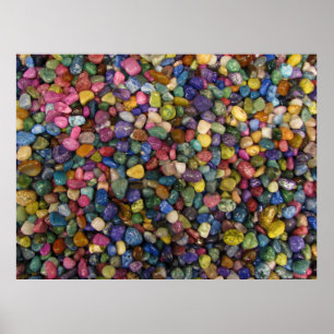 Colourful Smooth Shiny Rocks and Pebbles Poster