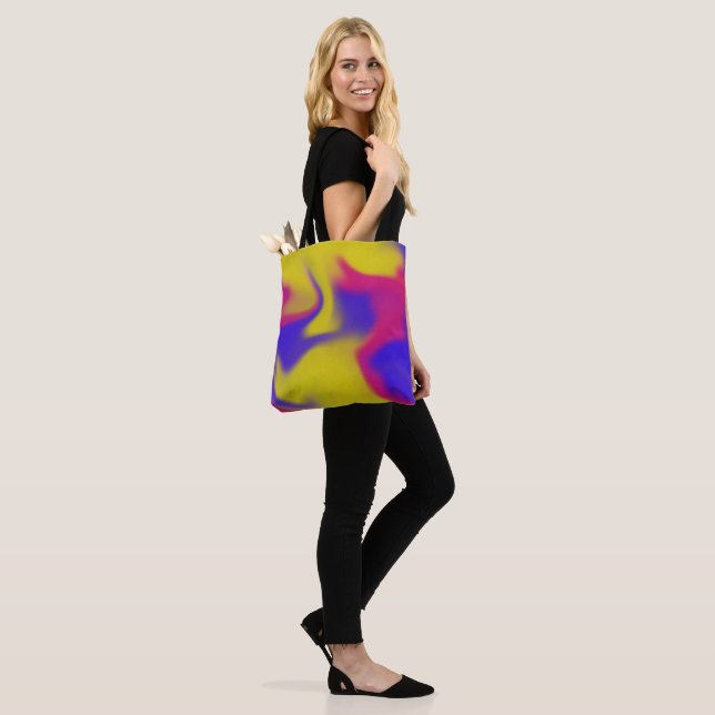 Colourful Smudge Tote Bag (On Model)