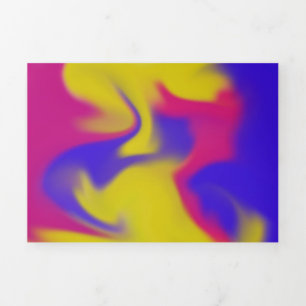 Colourful Smudge Tri-Fold Card