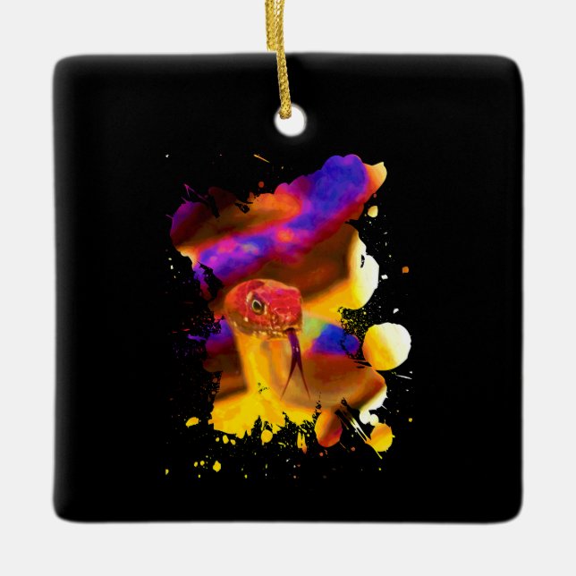 Colourful Snake Ceramic Ornament (Front)