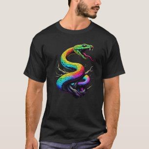 Colourful Snake Illustration T-Shirt