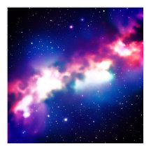 Colourful Snake Nebula Galaxy Art Poster