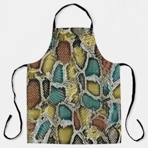 Colourful snake skin: seamless design. apron