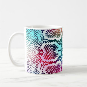 Colourful Snake Skin Texture Pattern. Coffee Mug